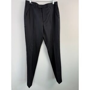 Ted Baker Pashion Black Suit Trousers Italian Fabric Satin Stripe 32 L NEW
